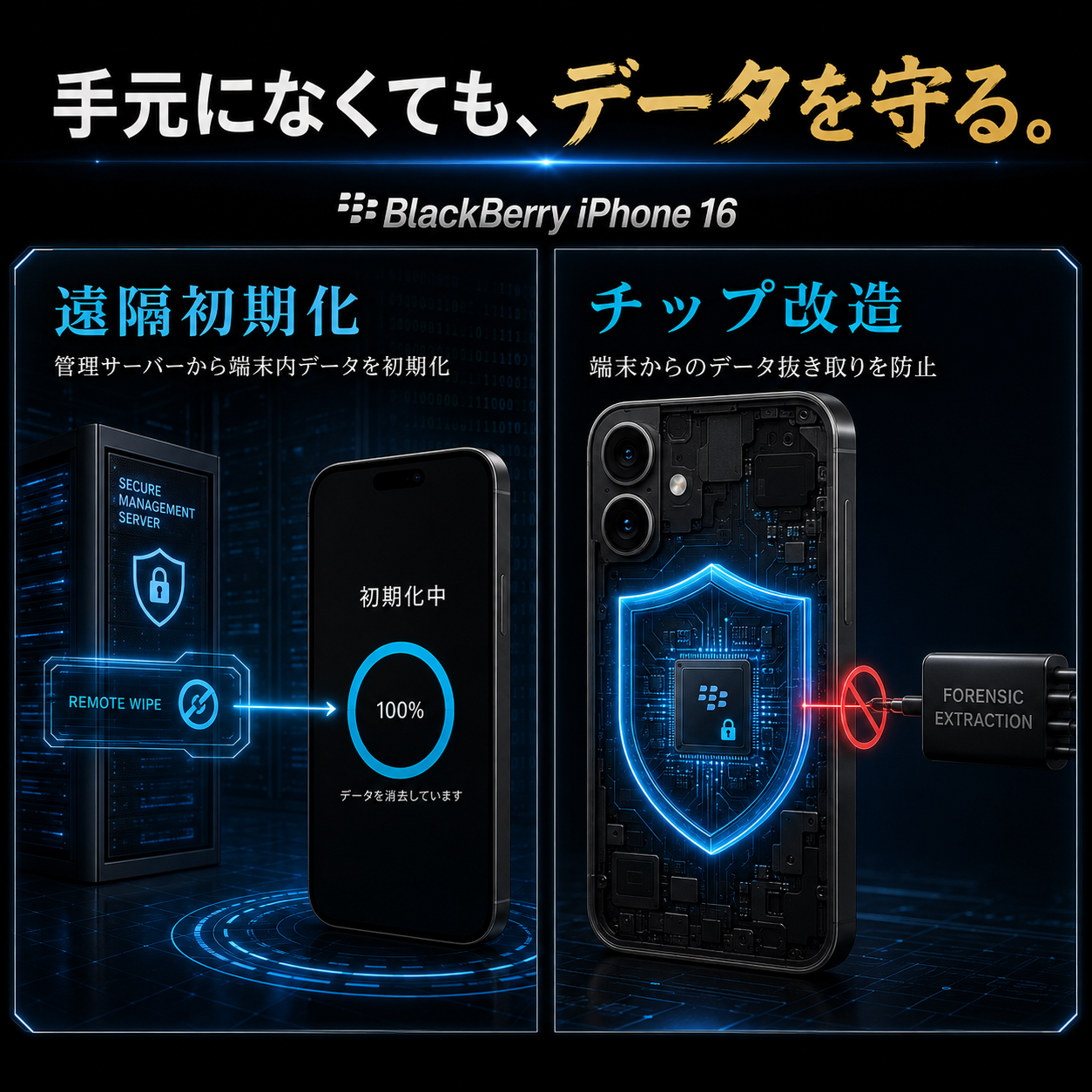 BlackBerry iPhone 16 Secure Edition|プライバシー特化スマホ
